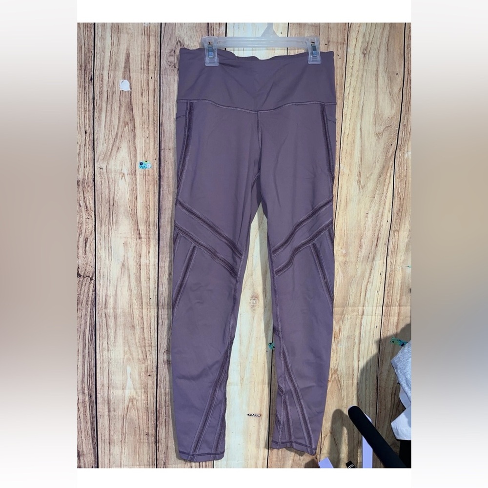Victorias Secret Sport Leggings Women's Small Pink Mauve Knockout Tight Pockets